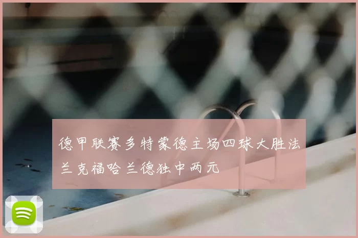 德甲联赛多特蒙德主场四球大胜法兰克福哈兰德独中两元